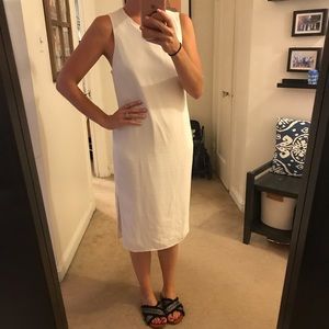 White shift dress